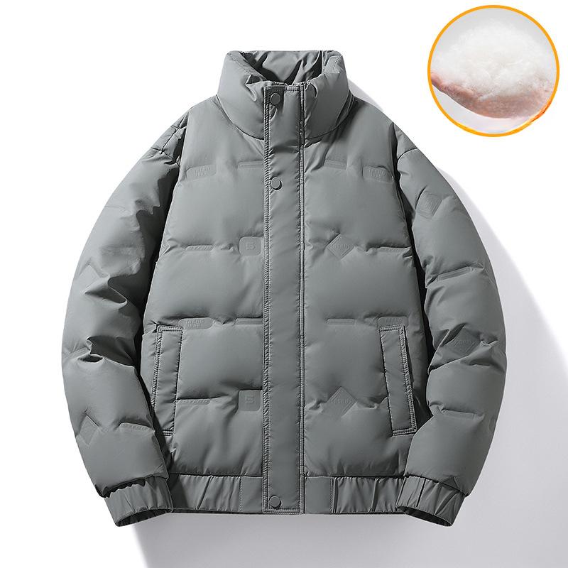 Зимняя новая куртка-пуховик мужская модная повседневная куртка с воротником-стойкой 4XL — фото 3