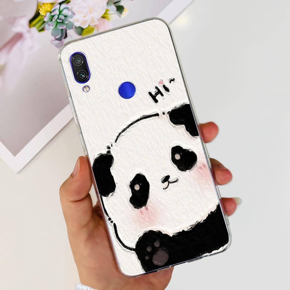 For Xiaomi Redmi Note 7 Pro Case Redmi7 Cute Panda Painted Cover Clear Silicone Soft TPU Phone Case For Redmi 7 Note7 Pro Bumper
