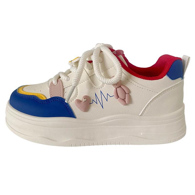 

FY-102 niche thick-soled round head polite bread shoes women s shoes round head white shoes board shoes new in spring 2025 40