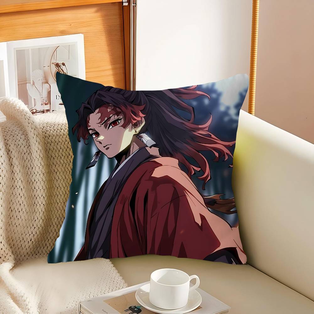 

T-Tsugikuni Yoriichi Pillowcase Toon Gift Cushion Cover Bedroom Home Sofa Chair Seat Decor Pillow Case 12x12Inch