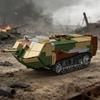 Blocuri de construcție Tanc Greu Saint-Sammon Primul Război Mondial - Model Militar Francez Clasic - Asamblare Tractor - Jucărie pentru Băieți