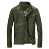 Spring and Autumn Casual Men's Leather Jacket, Splicing Locomotive Retro Fashion Leather Jacket Men's Jacket