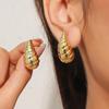 Exaggerated Holiday Fishtail Metal Earrings - Fashionable European & American High-end Style