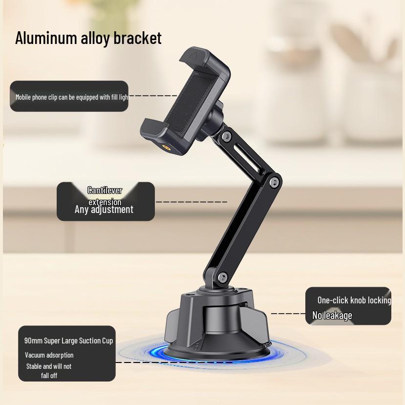 Suction Cup Phone & Tablet Holder for Car, Selfies, and Video Recording