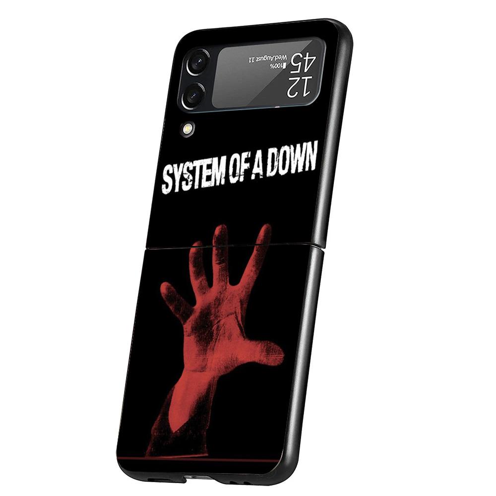 

System Of A Down Cover Phone Case For Samsung Galaxy Z Flip 7 6 5 4 3 5G Flip7 Flip6 Flip5 Flip4 Flip3 Black Fundas Shell Samsung Z Flip 5