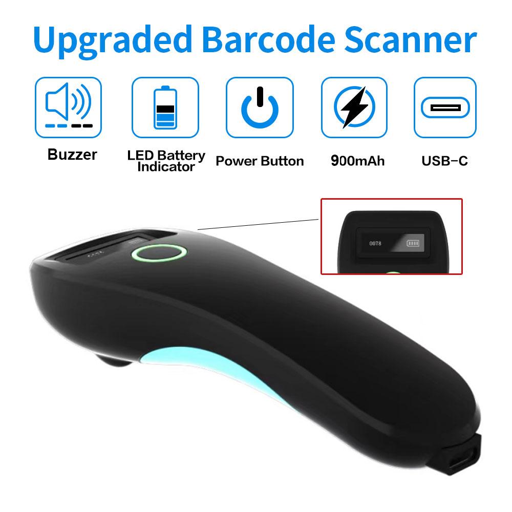2D Barcode Scanner Bluetooth 2.4G Wireless QR Code Mini Handheld Portable Pocket Reader IOS Android PC for Mobile Payment