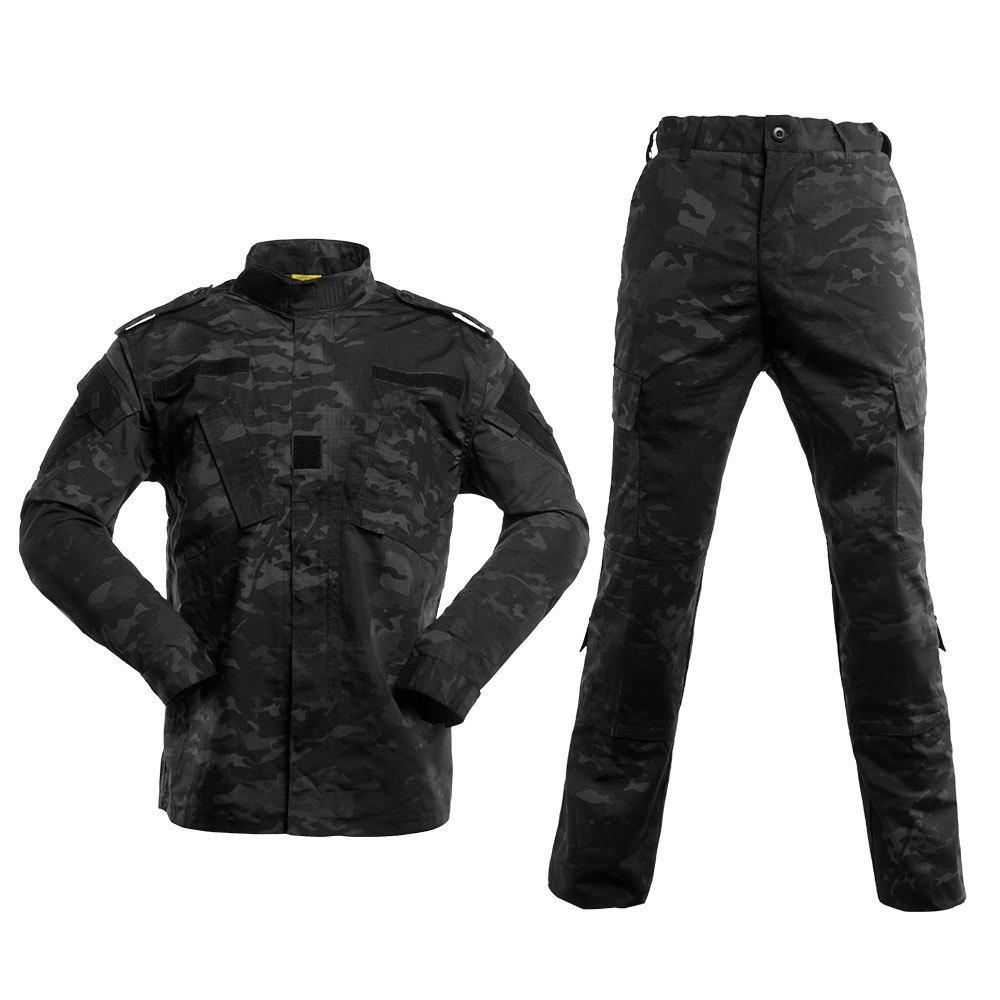 Second-generation camouflage suit full polyester ACU camouflage outdoor training suit wear-resistant tactical suit