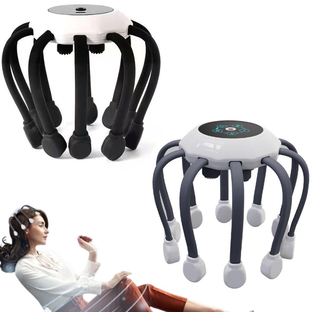 Stress Relief Eight Claw Massager USB Charging Scalp Massager  For Relaxation Stress Migraine