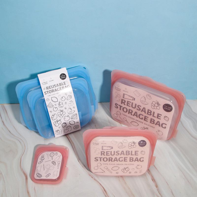 Food-grade Silicone Preservation Bag Refrigerator Anti-serial Sealing Bag Can Be Boiled Food Portioning Bag