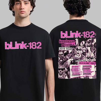 Blink 182 Missionary Impossible 2025 Tour T-Shirt, Band Concert Tee, Fan Gift