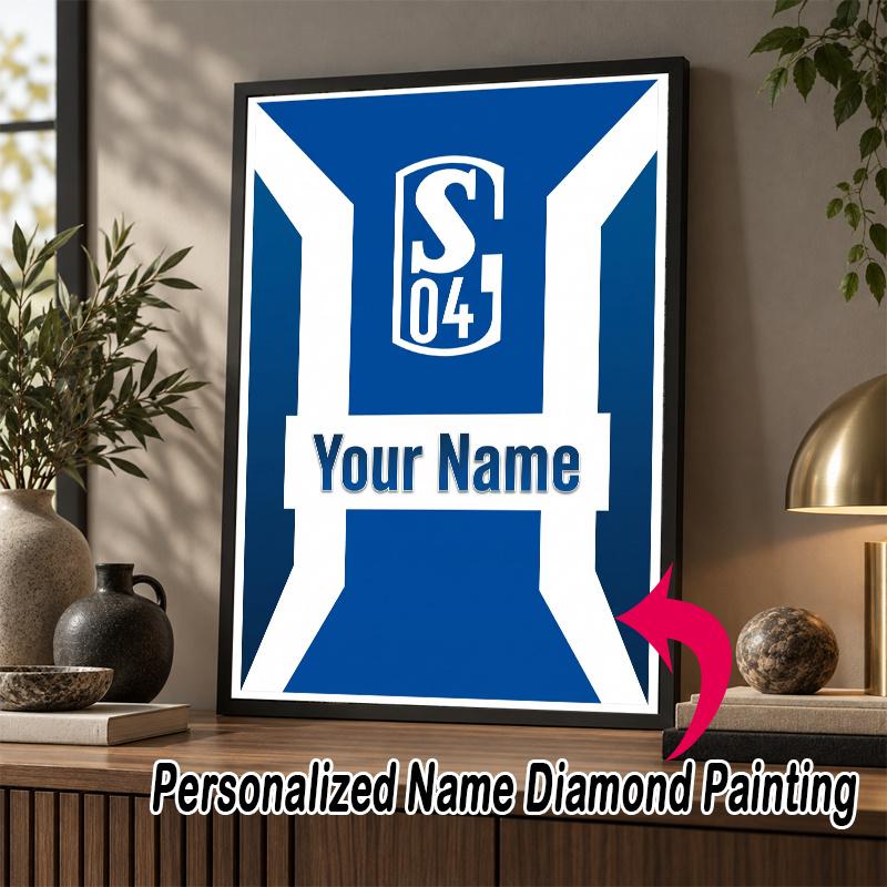 Custom Name Schalke 04 5D Diamond Painting Personalized Full Drill Diamond Art Kit Gift