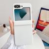 Solid Color For Samsung Galaxy Z Flip 5 6 7 FE 5G Magnetic Phone Case Shockproof Hinge Protective PC Hard Shell Back Cover
