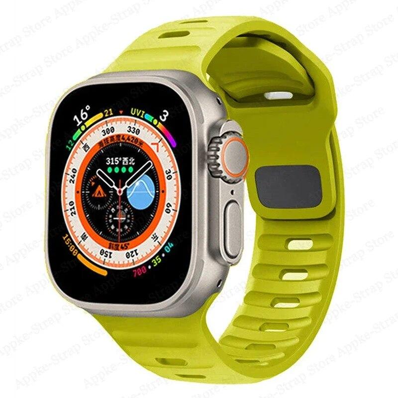Silikonový řemínek pro Apple Watch Band ultra 2 49mm correa Náramek pro iwatch 9 8 7 6 5 SE 4 3 2 1 44 mm 40 mm 41 mm 45 mm 38 mm 42 mm řemínek k hodinkám