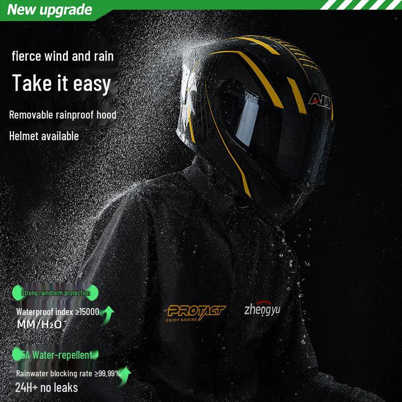 Heavy-Duty Split Raincoat & Pants Set for Motorcycle Riders