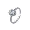 Copper Zircon Adjustable Engagement Rings For Women Wedding Elegant Jewelry Ladies Accessories Gifts R201
