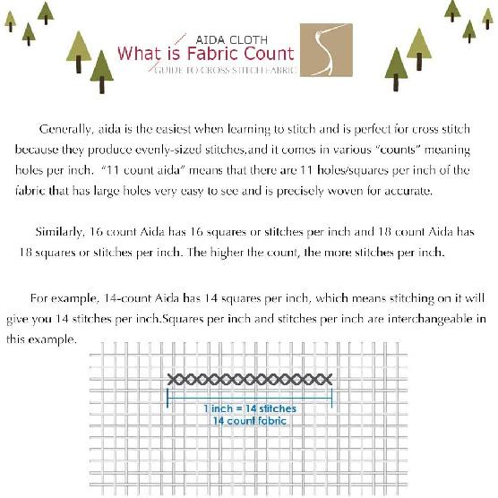 16 Count Cross Stitch Fabric Embroidery Aida Cloth, White, 59"W X 39"L