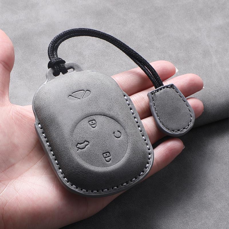 Chery Fengyun A9L Full Coverage Goat Leather Key Case with Protective Buckle