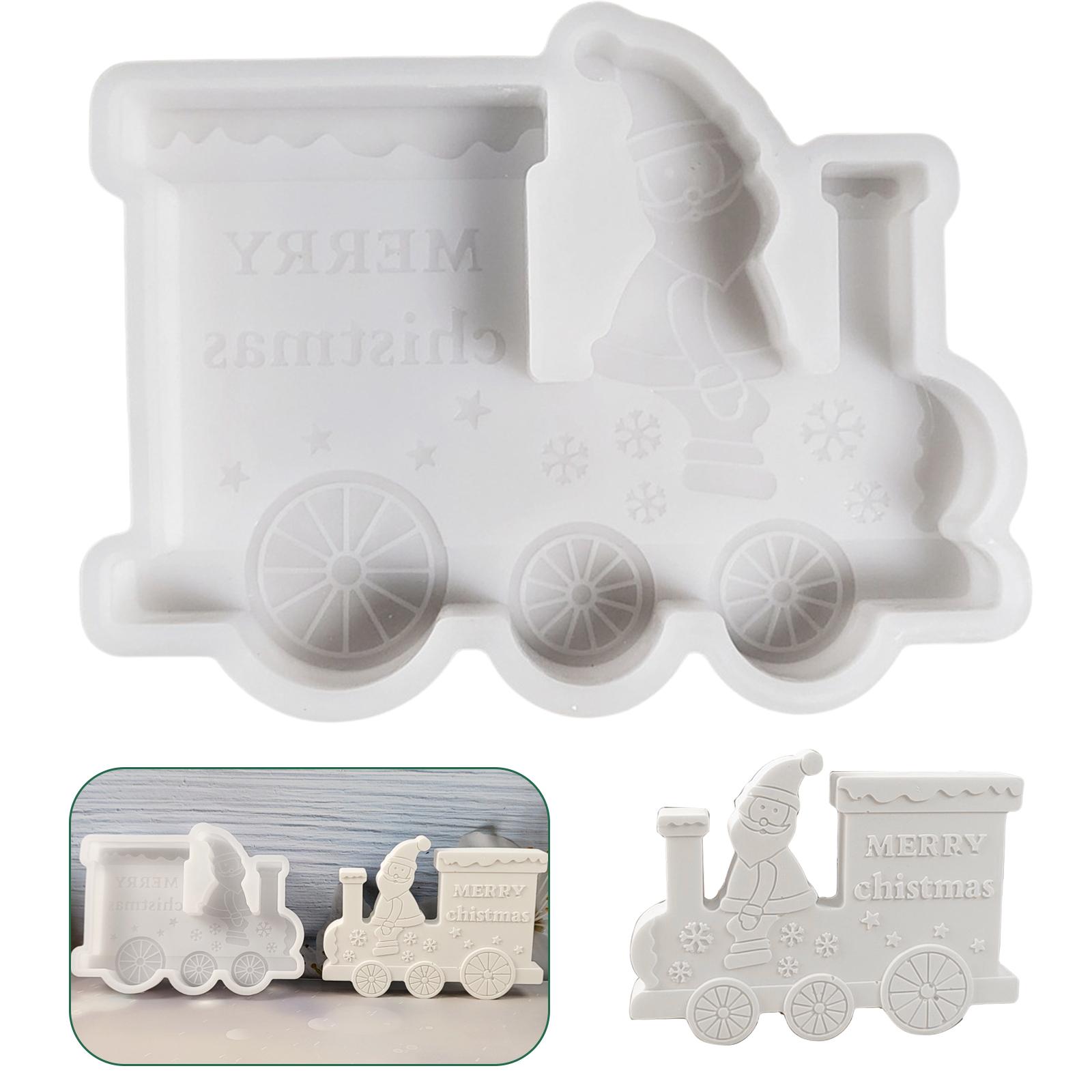 Christmas Train Resin Silicone Molds Chocolate Fondant Silicone Molds Concrete Cement Silicone Molds for Epoxy Resin 1