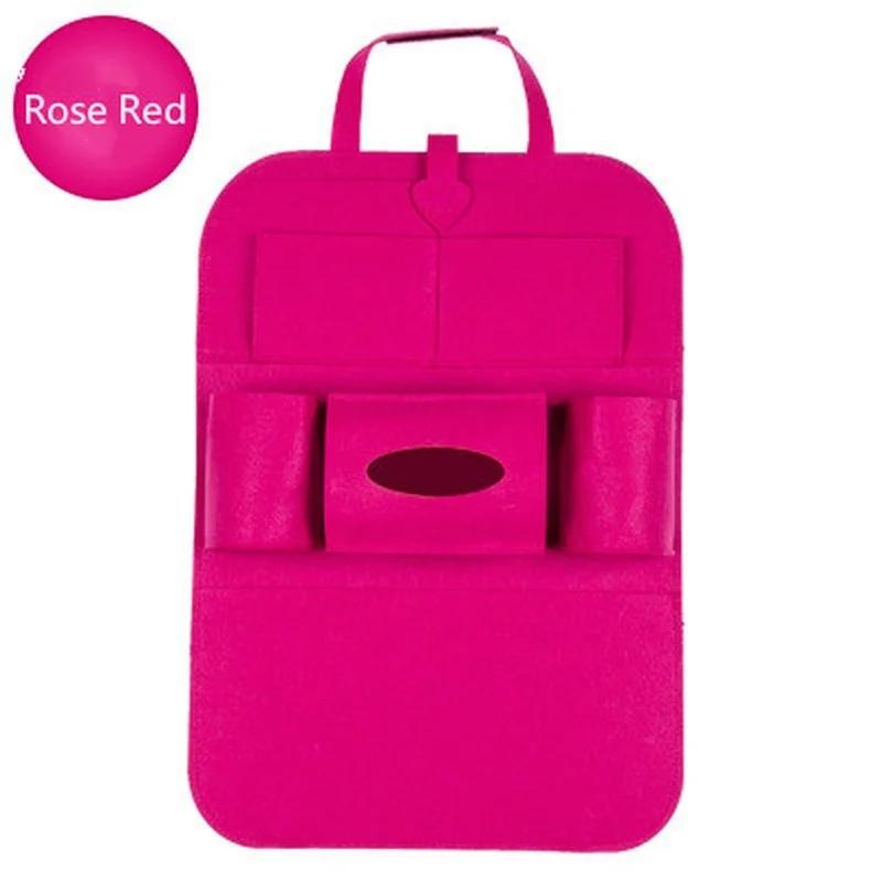 Car Multifunctional Seat Back Storage Box Car Hanging Bag Tissue Box Car Felt  Storage Bag