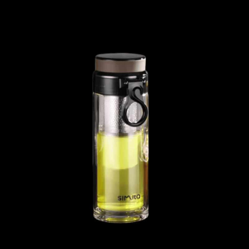 Simita Smart Temperature Display Double-Layer Tea Infuser Glass Mug