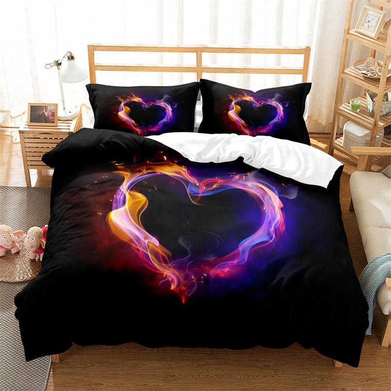 3D Love Heart Soft Durable Quality Duvet Cover High-End Premium Romantic Theme Beding Set King Quen For Couple Valentine's Day Gifts Bedrom Decor