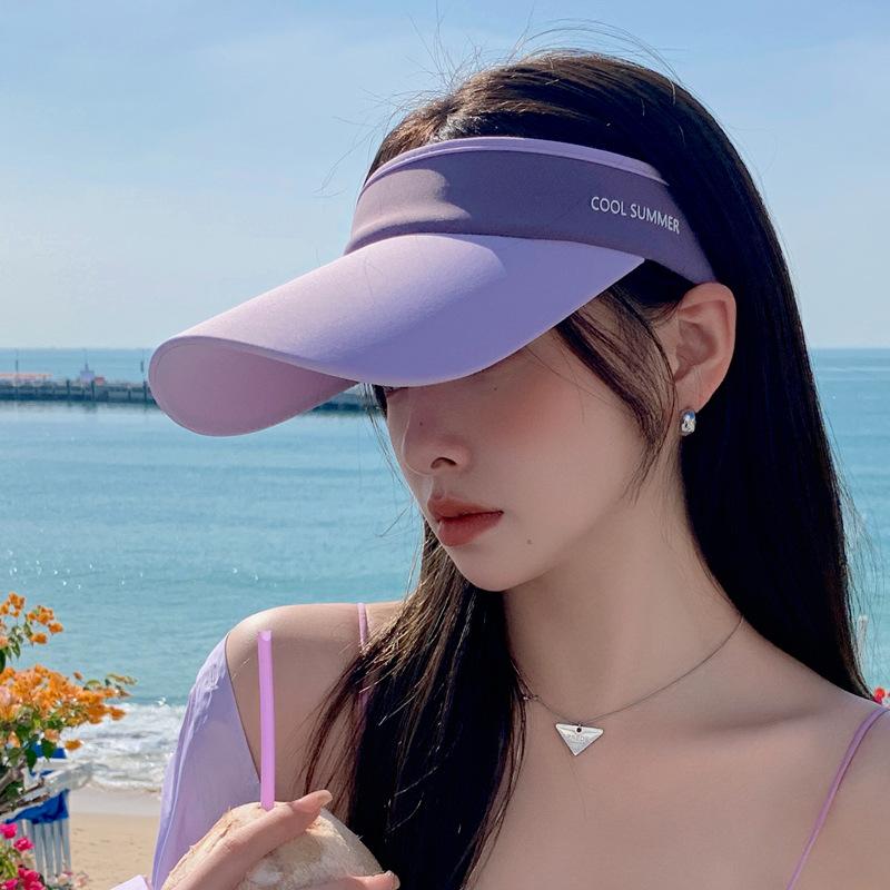 Peaked cap women's spring summer empty top hat versatile fashion trendy sun hat sunshade sunscreen leisure sports sun hat