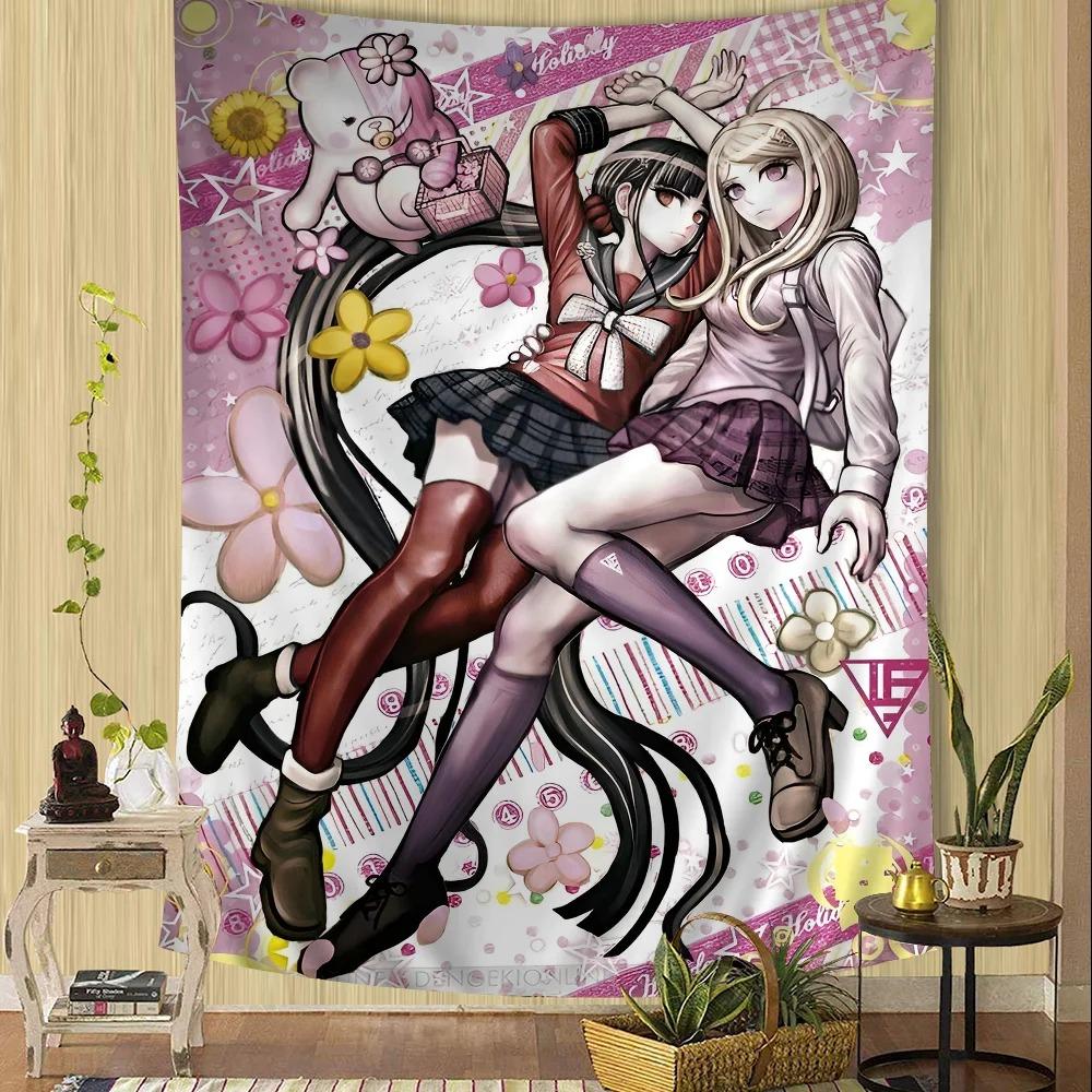 Classic Anime DanganNronpa DIY Wall Tapestry for Living Room Home Dorm Decor Wall Art Decor Wall Hanging Sheets