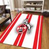 1. Tappeto Quadrato a Fantasia Flanella FC Köln, Tappeto da Area, Tappeto per Soggiorno Camera da Letto Divano Sala Giochi Decorazione, Tappetino Antiscivolo