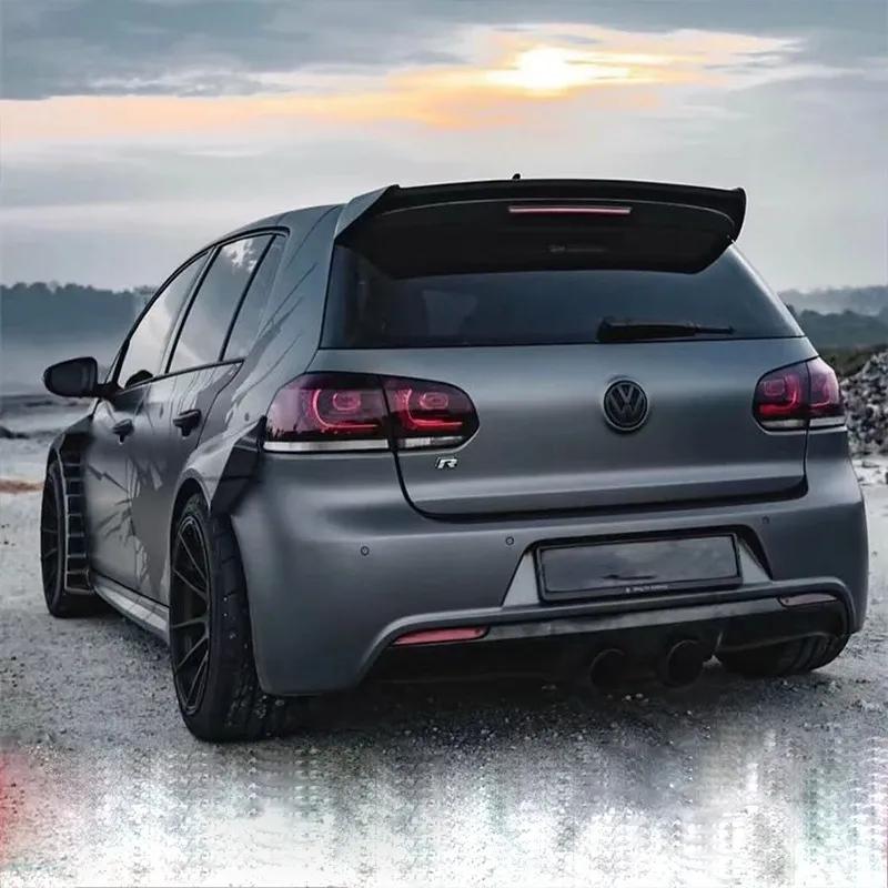 For VW Golf Golf 6 GTI Mk6 GTI GTD R20 Car Rear Trunk Boot Lip Spoiler Robot Style Rear Roof Spoiler Extension Body Kit Tuning