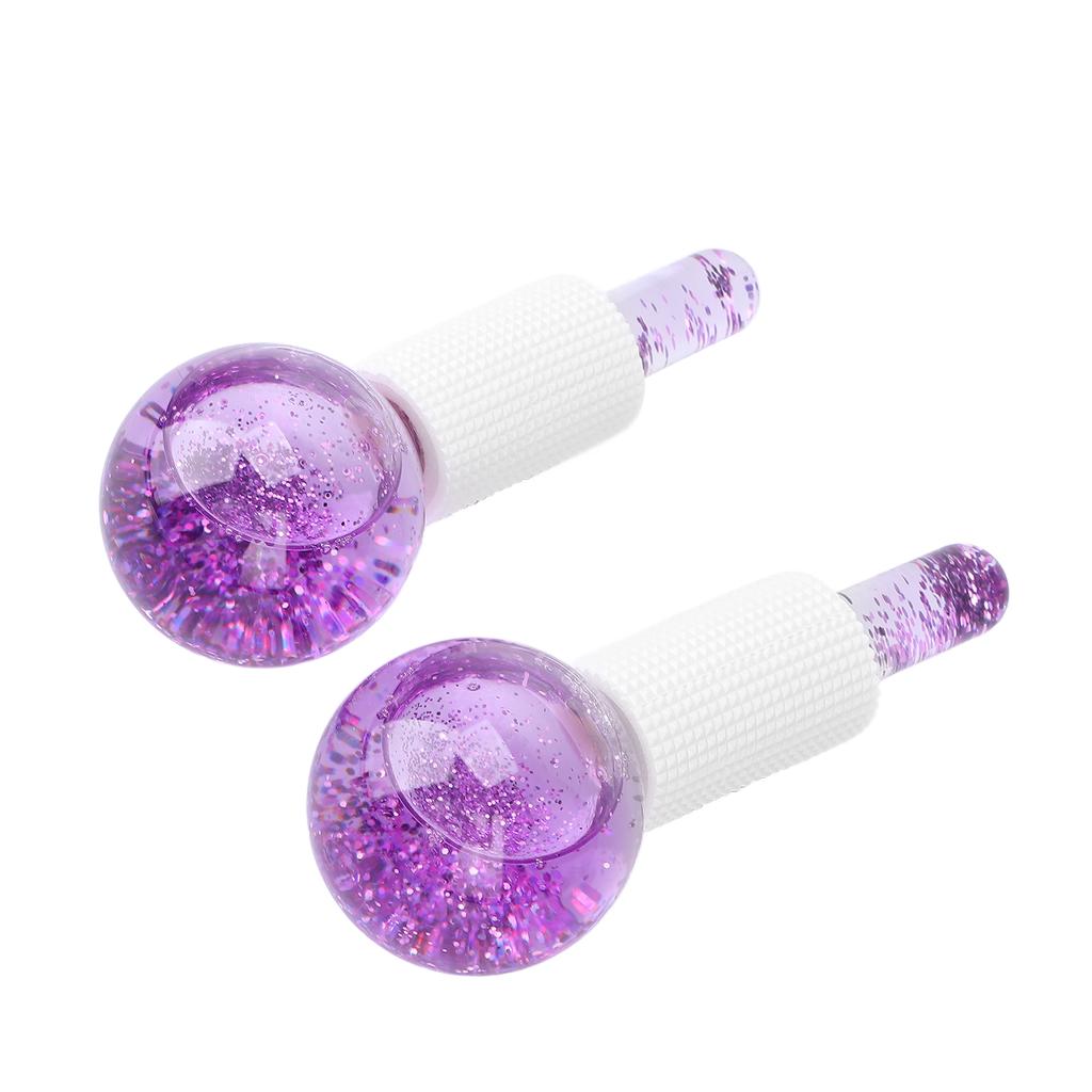 2pcs Cold Ice Globes Skin Massagers Globes Facial Ice Beauty Ball Glass Face Roller Balls Reduce