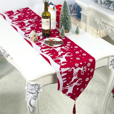 Weihnachtsthema Tischläufer Haus Restaurant Festival Tischdecke Feiertag Esstisch Dekoration 200X30CM