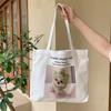 Large capacity tote bag women's new cartoon printed handbag shopping bag mommy canvas shoulder