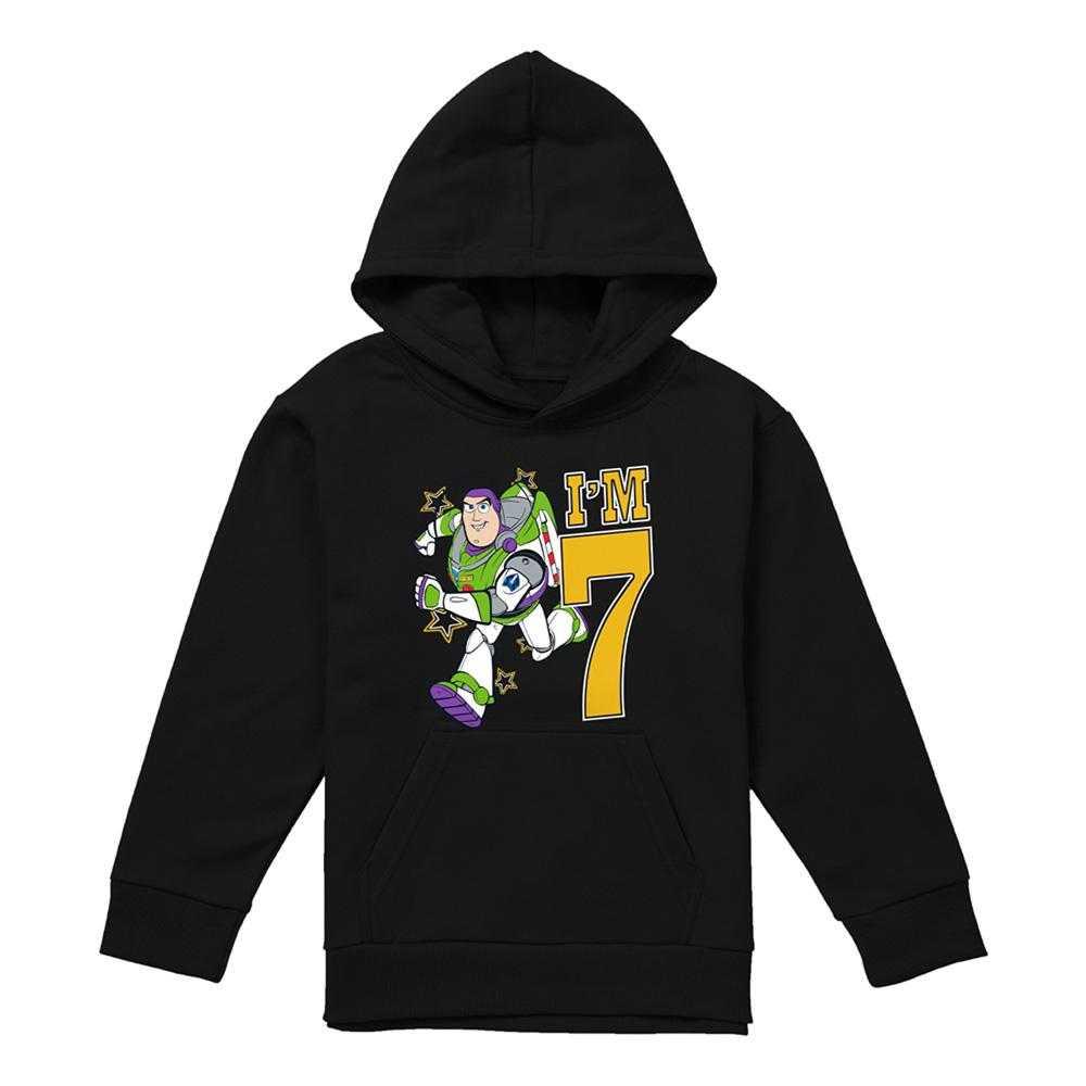 Toy Story Childrens/Kids I'm 7 Buzz Lightyear Birthday Hoodie