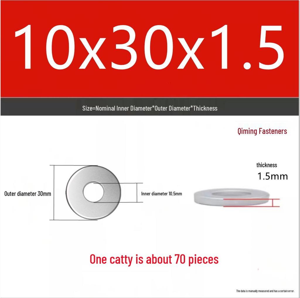 4.8 Grade Galvanized Iron Flat Washer M3-M40 Oversized Metal Screw Gasket Washer