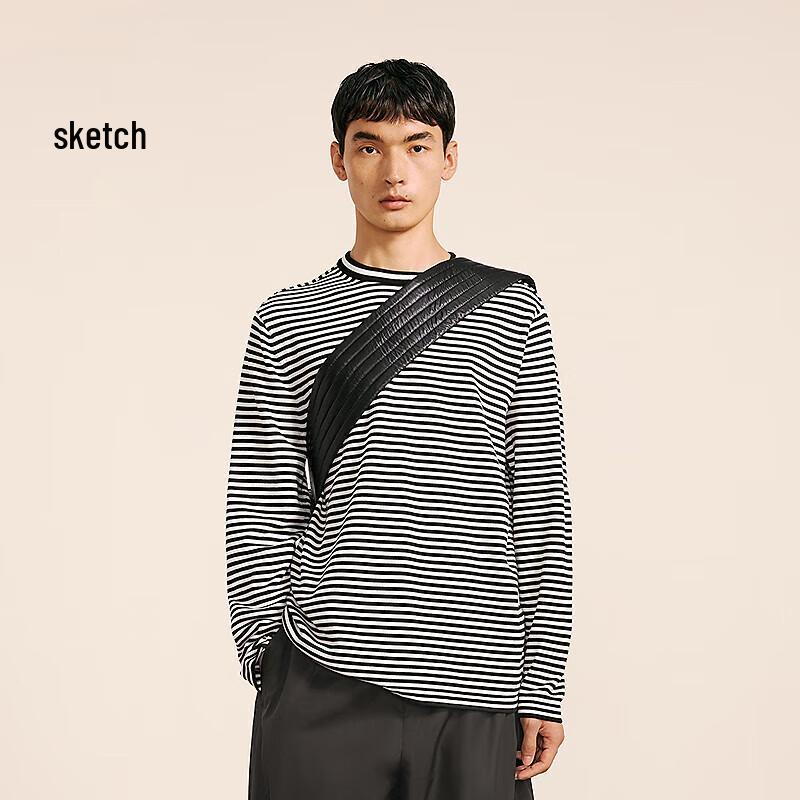 

CROQUIS Мужской свитер с круглым вырезом и длинными рукавами H-силуэта, Осень 2024 S