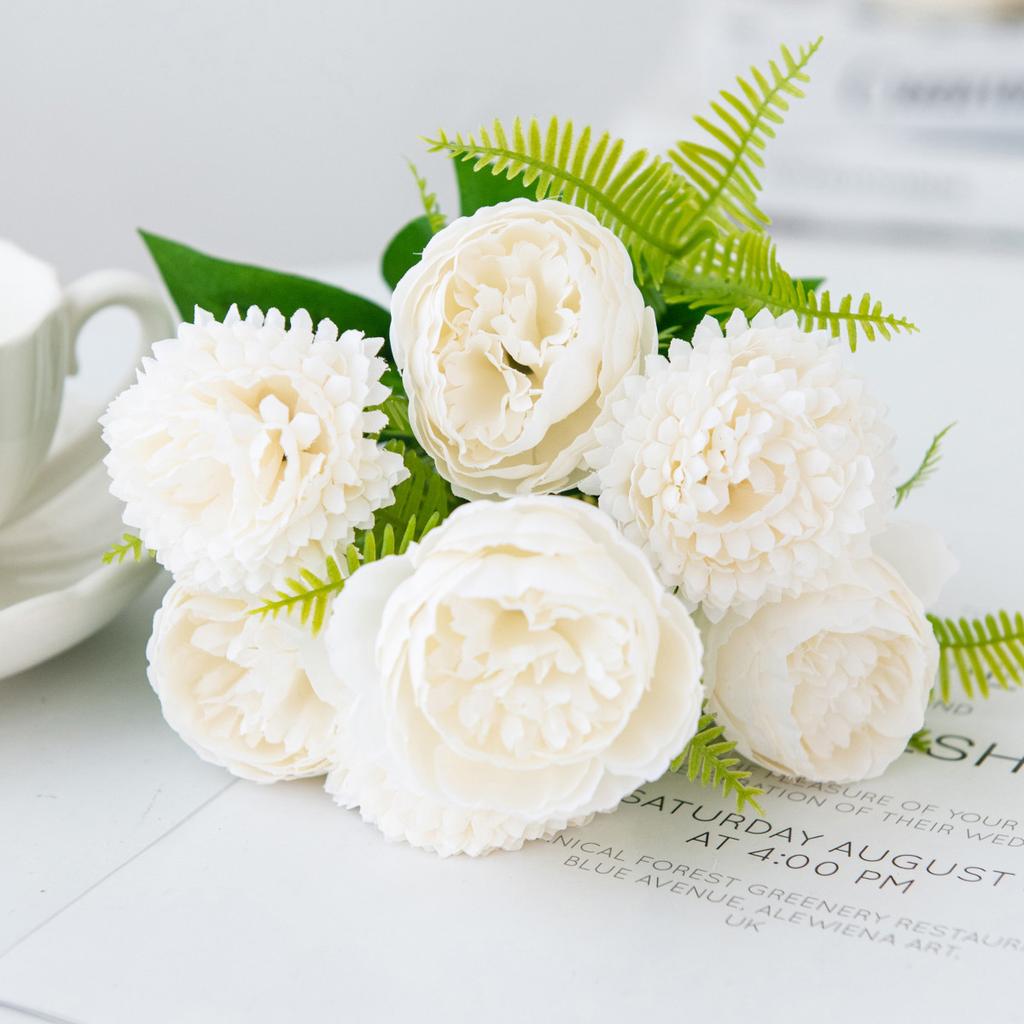 2/4pcs Silk Artificial Flowers peony hydrangea Hot sale Wedding bridal bouquet Home Room Table Garden wreath Festival Diy Decor