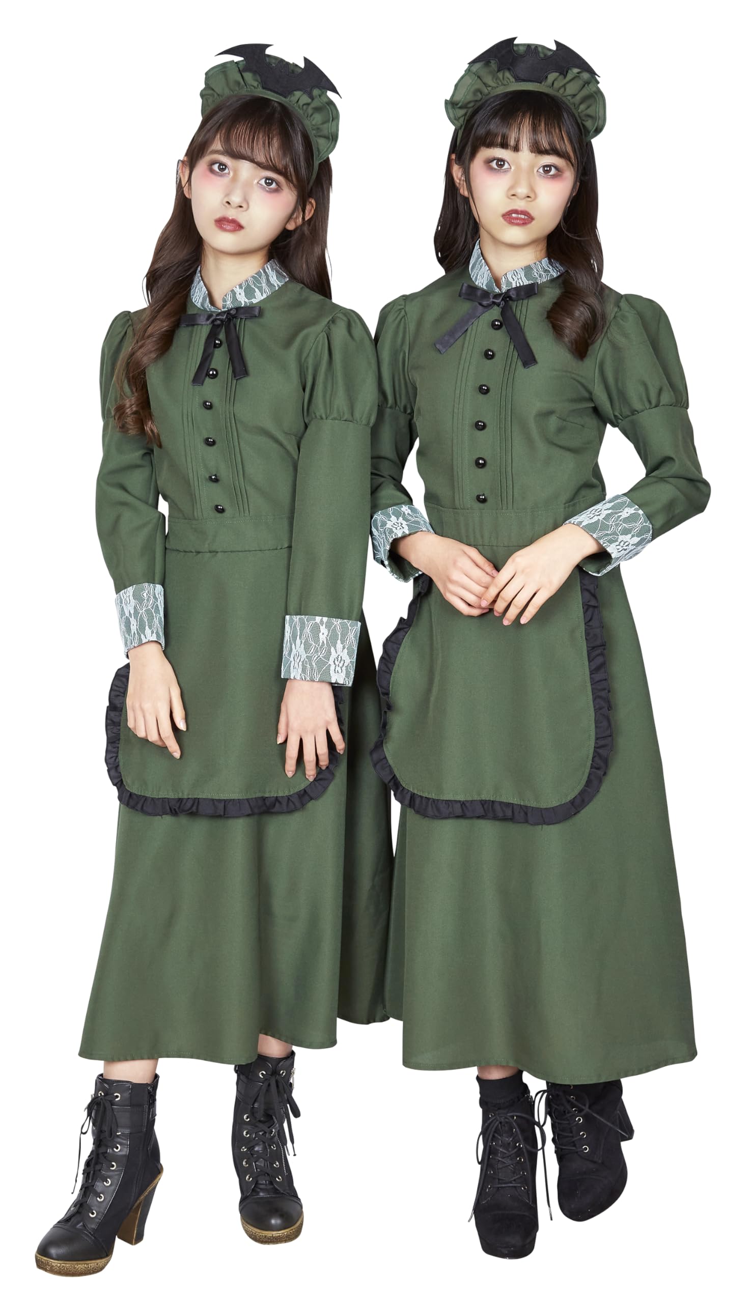 Clearstone COSCHU Cosplay Halloween Mansion Maid Kids Junior 150cm Girls Green