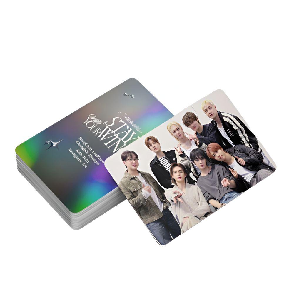 Stray Kids Hologramm Fotokarte Sticker 124 Stück Mega Pack (60 Stück Karten + 64 Stück Aufkleber) K-POP-Artikel