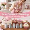 6psc Mounted Tip Piping Nozzle Set Cake Decorating Tips  Cookie Icing Dessert Making