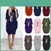 Women's Christmas Deer Pattern Printed Round Neck Dress With Full Sleeves And Stylish Design