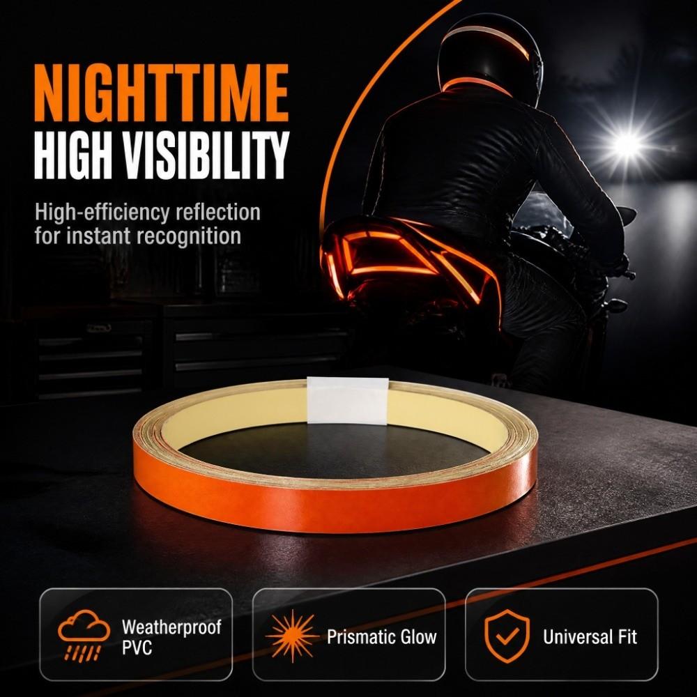 Yellow/Orange/Blue/Red Reflective Sticker Strip Vehicle Reflective Tape Vehicle Body Decoration