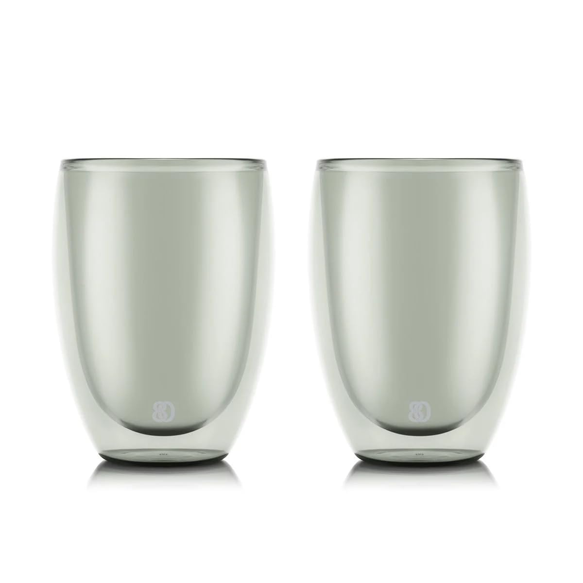 

BODUM Glass Cup Tumbler PAVINA Pavina Double Wall Glass 350ml Gray Set of 2 Retention Double Walled Heat Resistant Glass Microwave Safe Oven Safe серый
