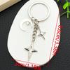 Creative Fashion Zinc Alloy Keychain with Moon and Star Pendant