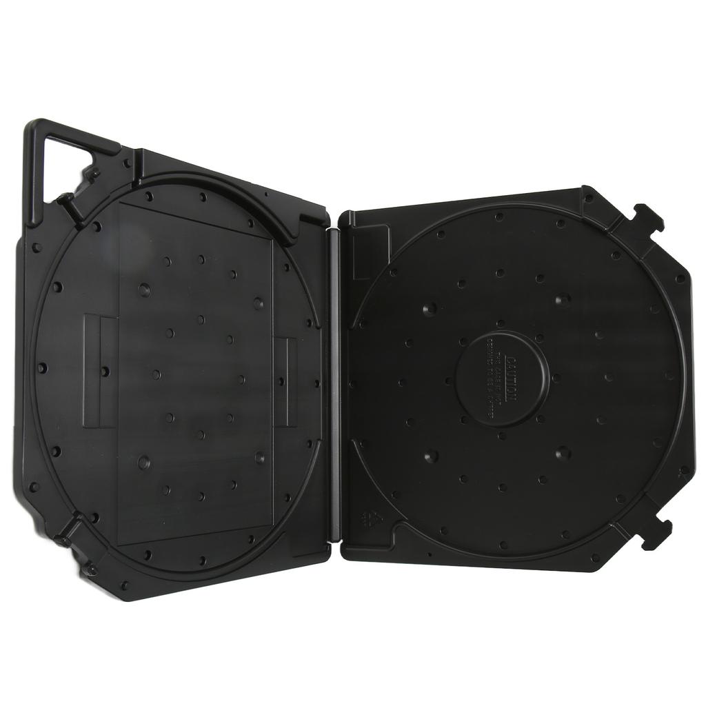 10 Inch Empty Tape Reel Storage Box Scratch Resistant Full Protection Open Reel Sound Tape Box for Sound Tapes Black