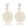 Big Round Geometric Hoop Earrings Summer Beach Boho Pendant Exaggerated Earrings