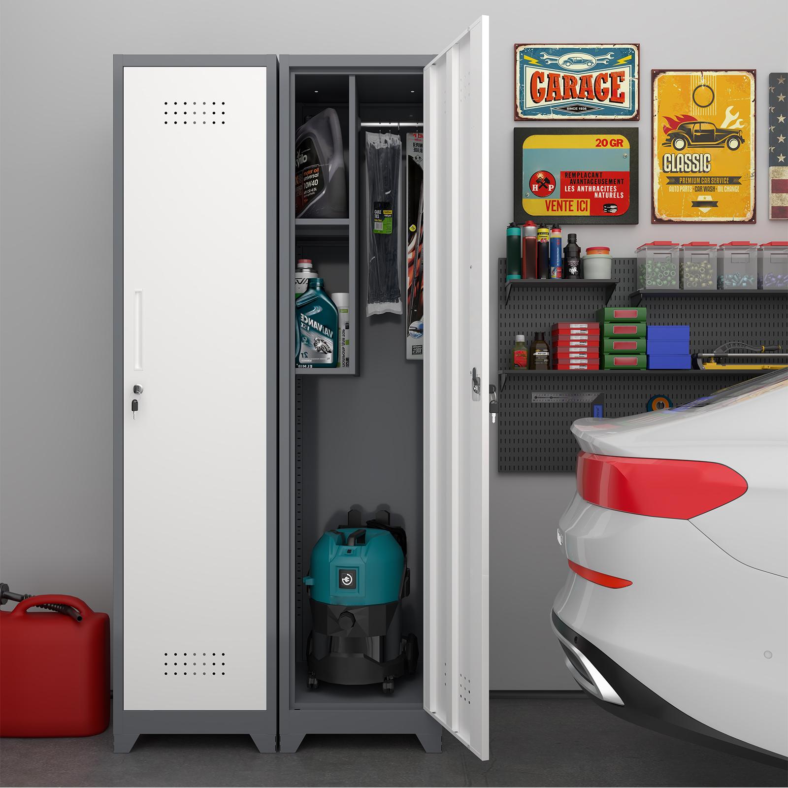 Slim Metal Cleaning Storage Cabinet with