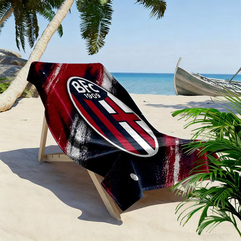 Bologna FC 1909 Strandtuch mit Aufdruck, Großes Weiches Schnelltrocknendes Handtuch für Strand Camping Schwimmen