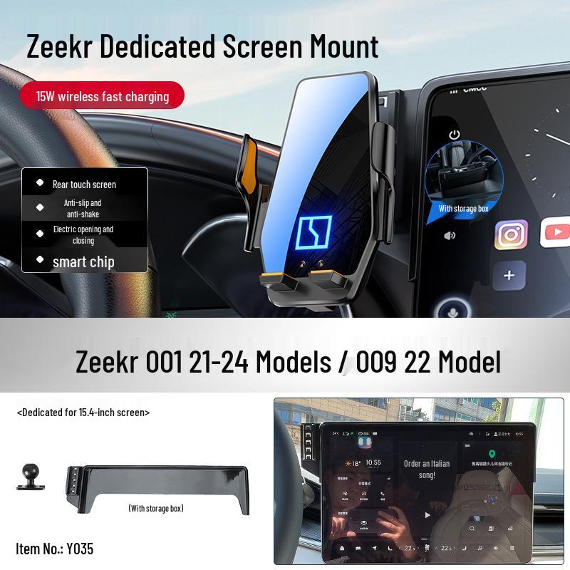 

Автомобільні тримачі для телефонів Zeekr: 25 моделей для 001, 007, 7X, 009 та MIX 14.6-inch Black