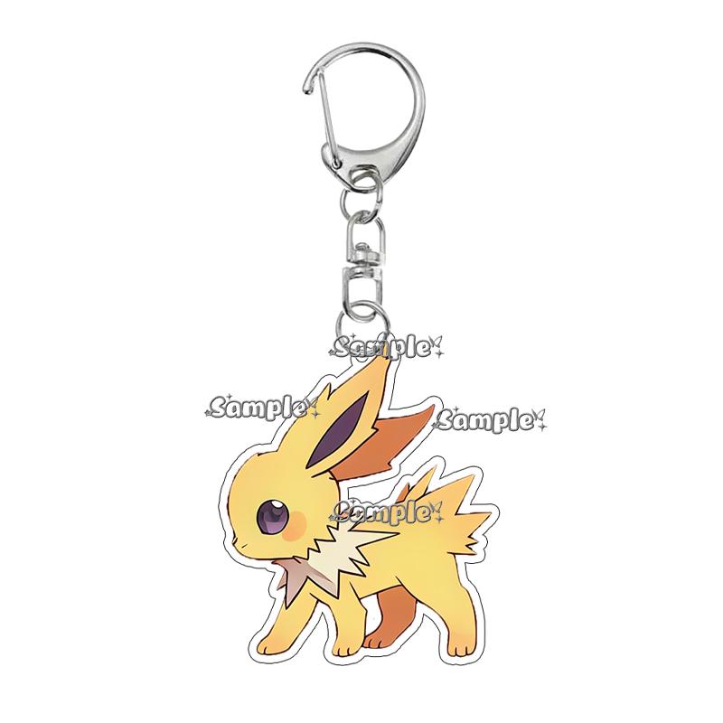 PKM Umbreon Jolteon Glaceon Vaporeon Eevee Anime Cartoon Accessory Acrylic Keychain Backpack Decoration Charm Pendant Gifts Toys
