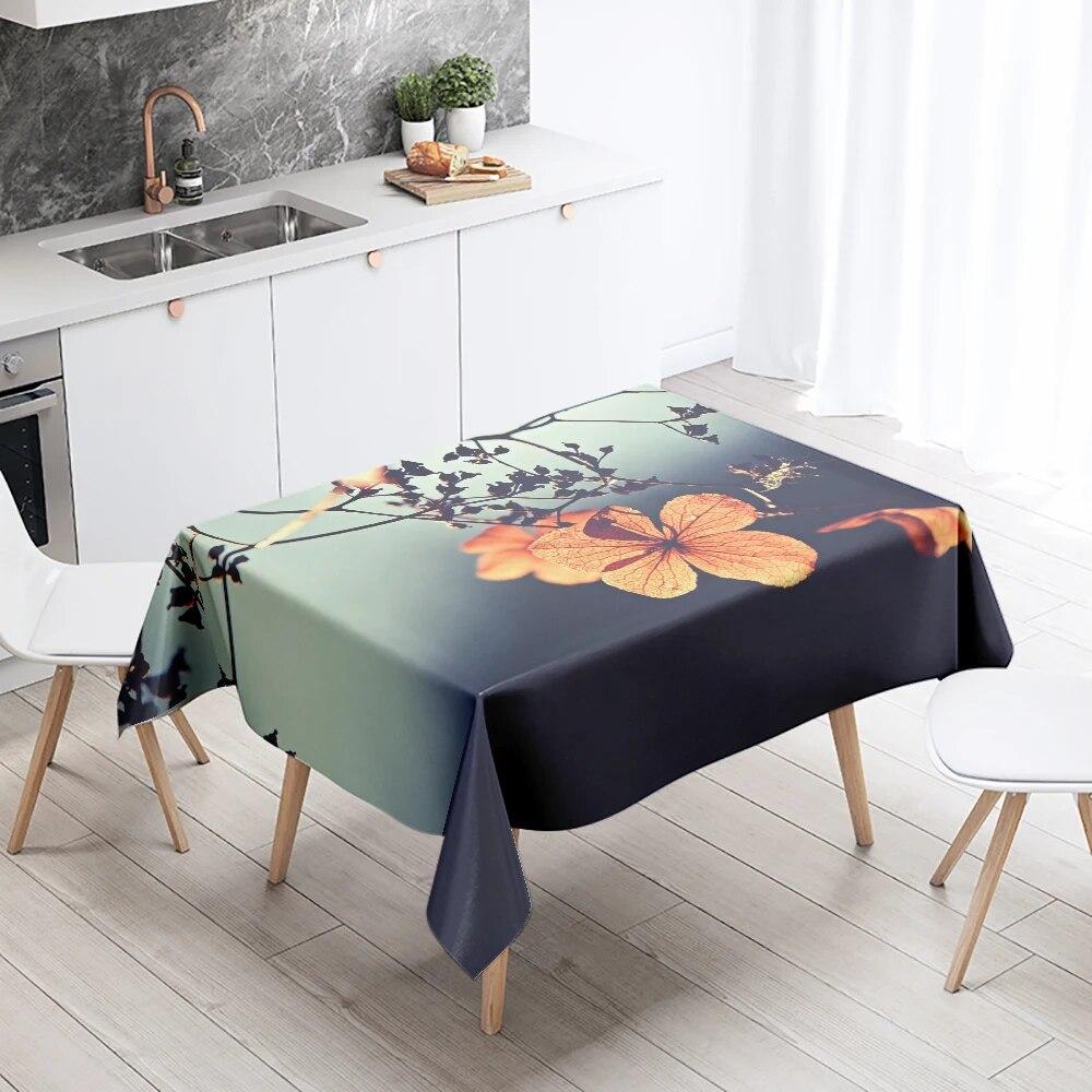 Cartoon floral tablecloth simple  anti-fouling waterproof rectangular  kitchen table home decoration